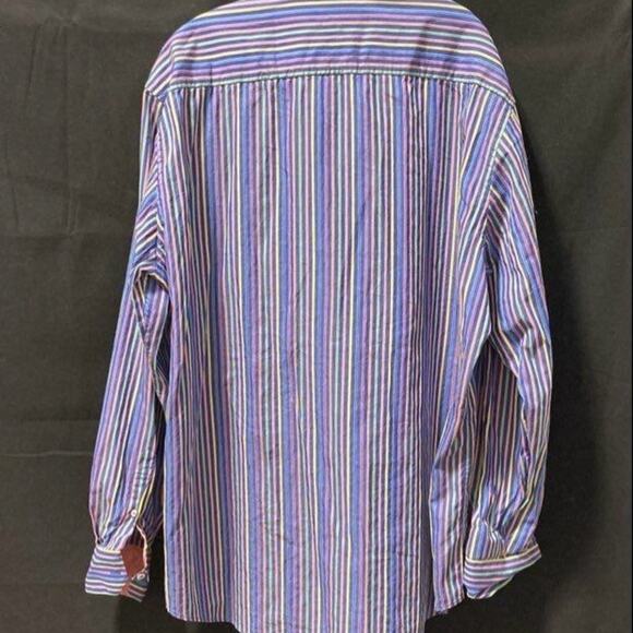 Bugatchi Multicolor Striped Button Down Shirt - Picture 6 of 6